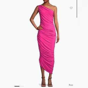 Norma Kamali - Diana Ruched One-Shoulder Gown in Rose